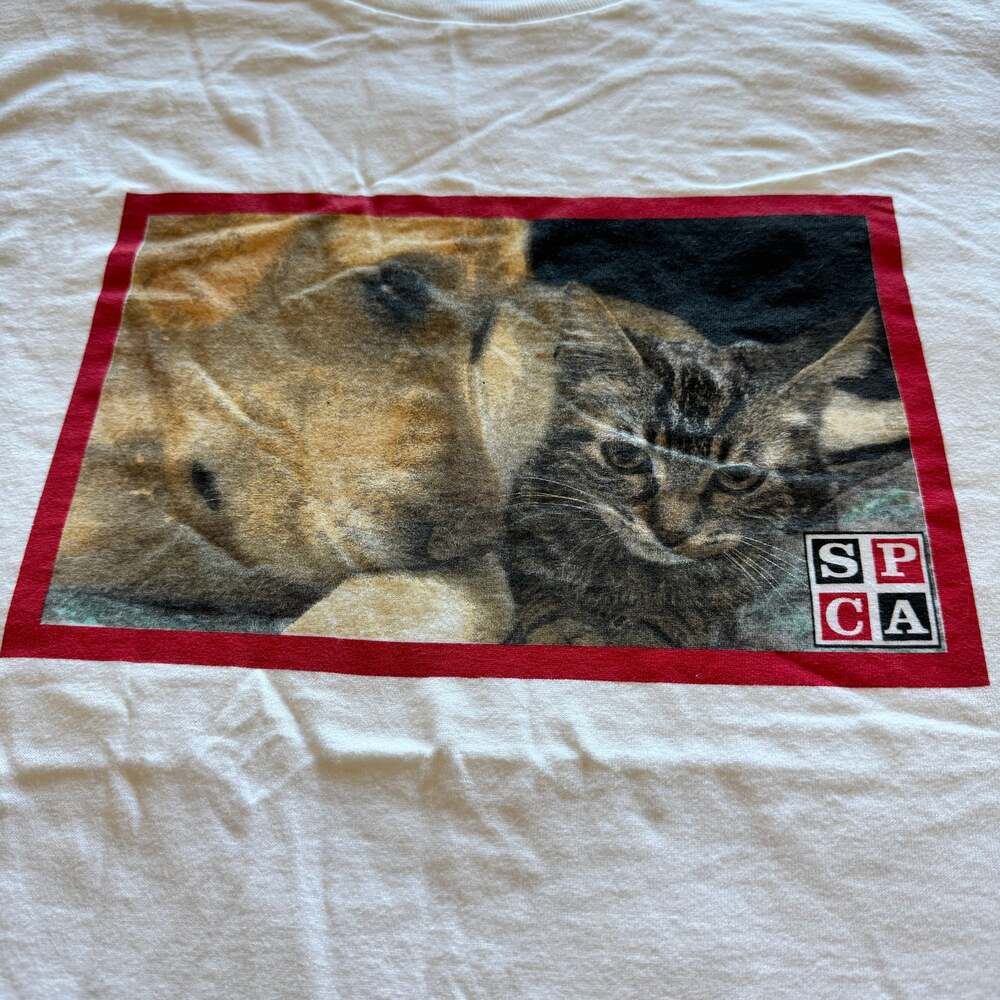 Vintage Y2K SPCA All We Need Is Love Cat & Dog T-Shirt